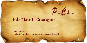 Péteri Csongor névjegykártya