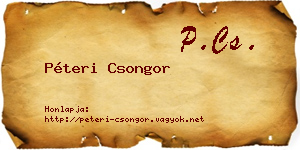 Péteri Csongor névjegykártya