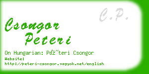 csongor peteri business card